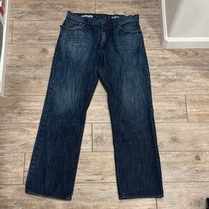 Express Dark Indigo Relaxed Jeans 34 X 32